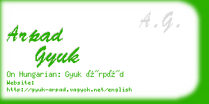 arpad gyuk business card